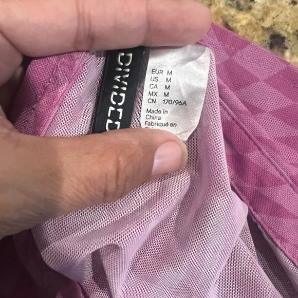 H&M purple mesh button down - Picture 2 of 3